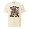 unisex-garment-dyed-heavyweight-t-shirt-ivory-front-69cf02f1b27d0.jpg Salty Hair Sandy Boots Graphic Tee – Retro Coastal Cowgirl Aesthetic